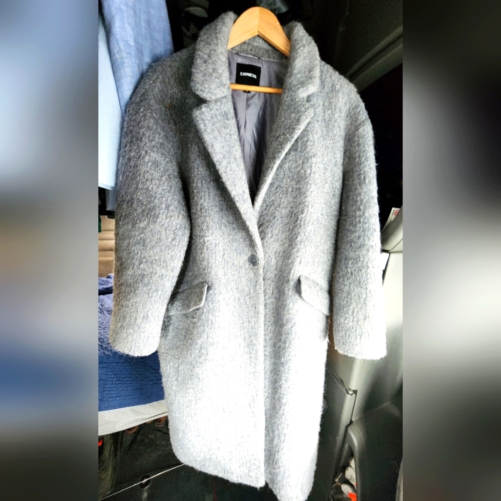 Woman's Express Wool Blend Overcoat